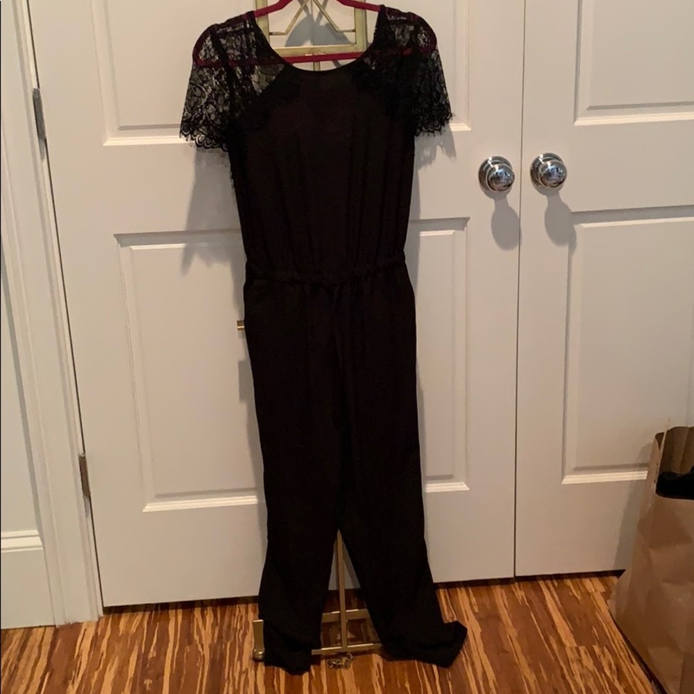 black lace romper